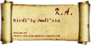Király Amázia névjegykártya