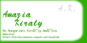amazia kiraly business card